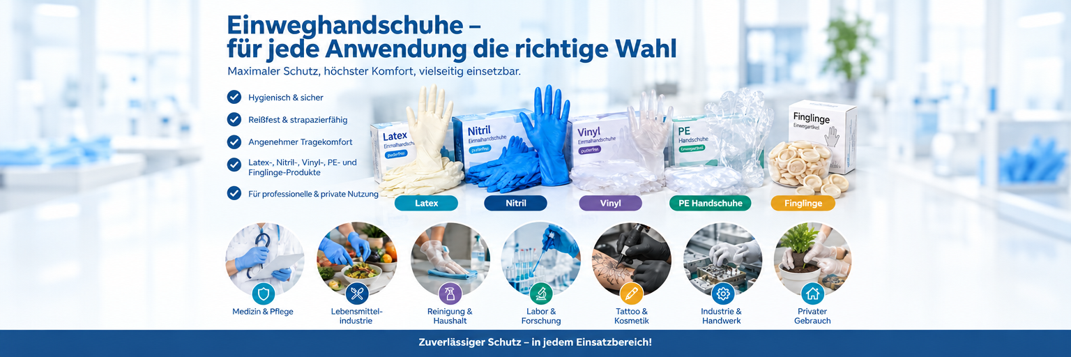Einmalhandschuhe, Einweg-Schutz-Handschuhe