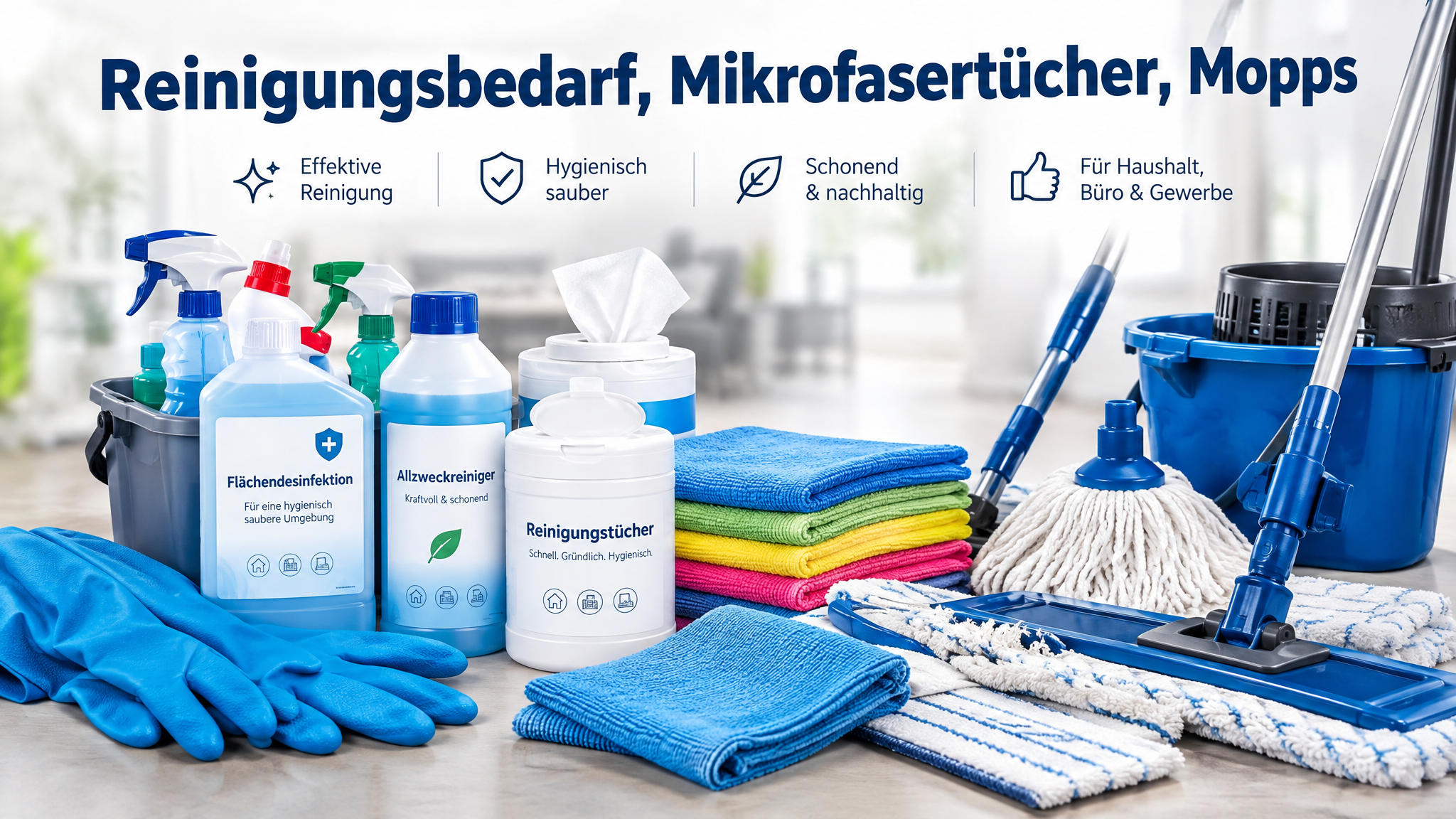 Reinigungsbedarf, Mikrofasert�cher, Mopps