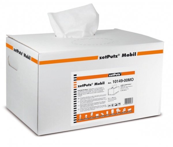 ZVG-Hygiene, zetPutz Mobil - Multitex-Papier-Reinigungs-Putz-Tcher, wei, VE: 4 Boxen  200 Tcher