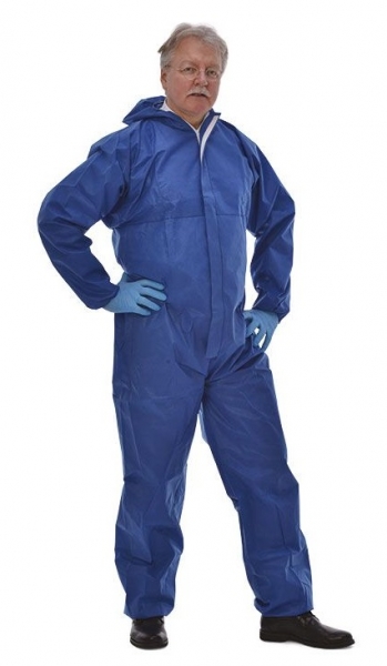 ZVG-zetDress-Hygiene, Einweg-Einmal-Overall, Schutzanzug, Tritex Pro blau, VE = 25 Stck