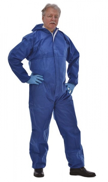 ZVG-zetDress-Hygiene, Einweg-Einmal-Overall, Schutzanzug, Tritex Pro blau, VE = 25 Stck