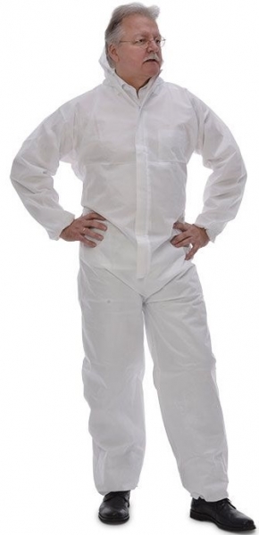 ZVG-zetDress-Hygiene, Einweg-Einmal-Overall, Schutzanzug, Tritex Pro wei, VE = 25 Stck