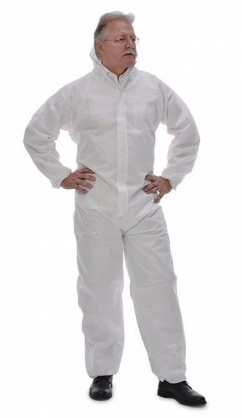 ZVG-zetDress-Hygiene, Einweg-Einmal-Schutzoverall, Einmal-Maler-Overall, Schutzanzug, Tritex Pro, weiß, VE = 25 Stück