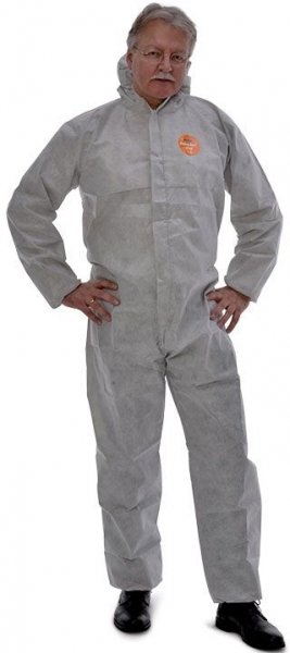 ZVG-zetDress-Hygiene, Einweg-Overall, Einmal-Schutzanzug, Z2, PAINT-TEX PLUS, hellgrau, VE = 25 Stück