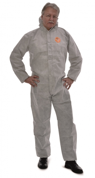 ZVG-zetDress-Hygiene, Einweg-Overall, Einmal-Schutzanzug, Z2, PAINT-TEX PLUS, hellgrau, VE = 25 Stück
