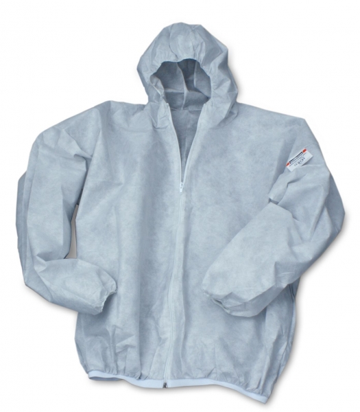 ZVG-zetDress-Hygiene, Einweg-Einmal-Malerjacke Z15 paint-tex plus hellgrau, VE = 50 Stück