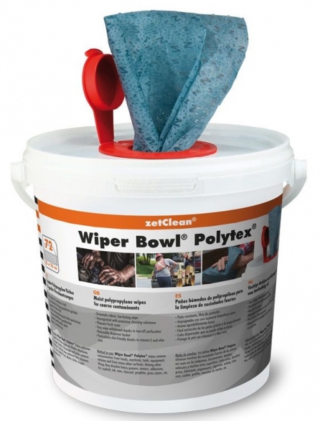 ZVG-Hygiene, Wiper Putztuch-Bowl Polytex im Spendereimer, feuchte Reinigungstücher