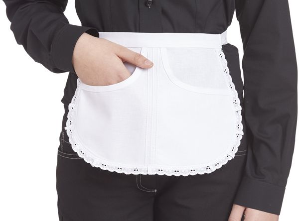 LEIBER-Jobwear, Servierschrze, Arbeits-Berufs-Schrze, Vorbinder, ca. 175 g/m, wei