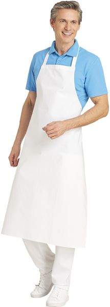 LEIBER-Jobwear, Latzschrze, Arbeits-Berufs-Schrze, Vorbinder, ca. 155 g/m, wei