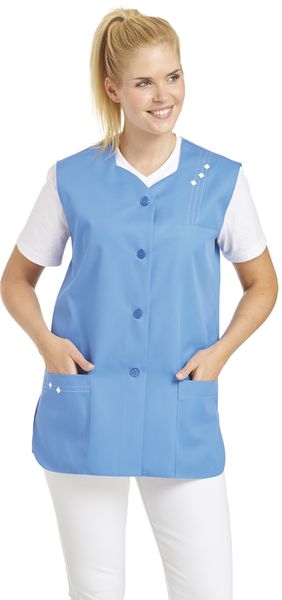 LEIBER-Jobwear, Hosenkasack, Arbeits-Berufs-Kasack, ohne Arm caribic-blau