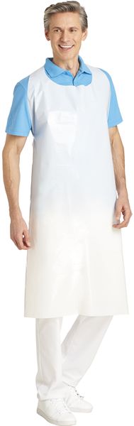 LEIBER-Jobwear, Schutzschürze, Arbeits-Berufs-Schürze, Vorbinder, 50 Stück, weiß