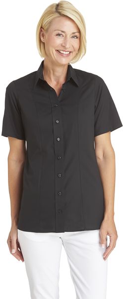 LEIBER-Jobwear, Damenbluse, Arbeits-Bluse, 1/2 Arm, schwarz