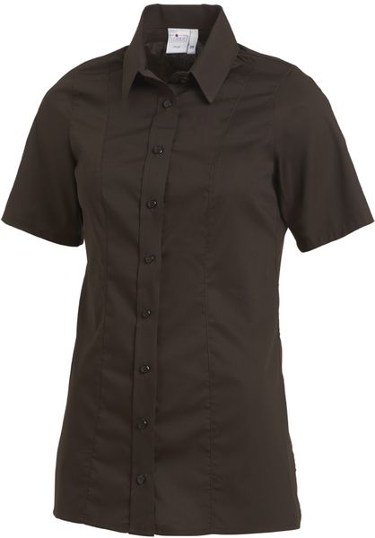 LEIBER-Jobwear, Damenbluse, Arbeits-Bluse, 1/2 Arm, chocolate