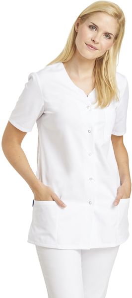 LEIBER-Jobwear, Hosenkasack, Arbeits-Berufs-Kasack, 1/2 Arm, wei