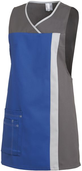 LEIBER-Jobwear, Überwurfschürze, Arbeits-Berufs-Schürze, kornblau/grau
