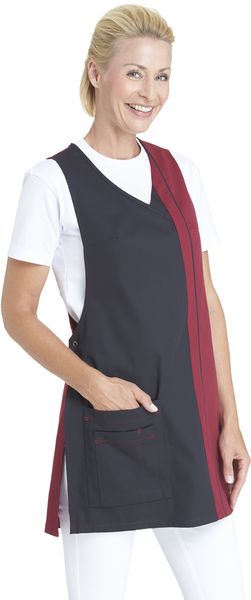 LEIBER-Jobwear, berwurfschrze, Arbeits-Berufs-Schrze, schwarz/bordeaux