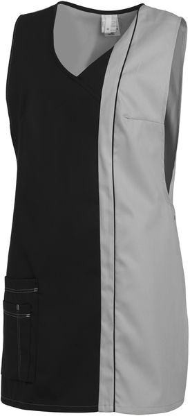 LEIBER-Jobwear, Überwurfschürze, Arbeits-Berufs-Schürze, ca. 215g/m², schwarz/silbergrau