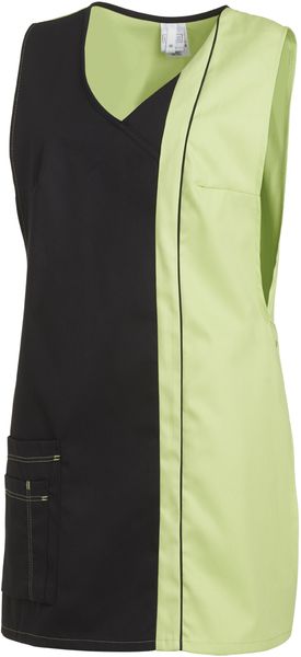 LEIBER-Jobwear, Überwurfschürze, Arbeits-Berufs-Schürze, schwarz/hellgrün