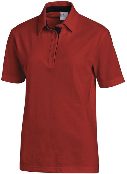 LEIBER-Jobwear, Poloshirt, Arbeits-Berufs-Shirt, Damen & Herren, ca. 220g/m², rot/schwarz