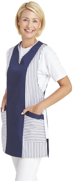 LEIBER-Jobwear, berwurfschrze, Arbeits-Berufs-Schrze, Chasuble wei/blau