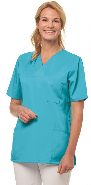 LEIBER-Jobwear, Damen-Schlupfkasack, Arbeits-Berufs-Kasack, ca. 150g/m, trkis