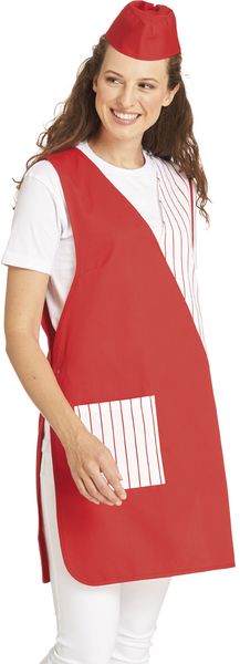 LEIBER-Jobwear, Überwurfschürze, Arbeits-Berufs-Schürze, Vorbinder, rot