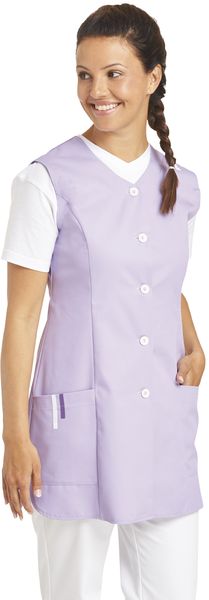 LEIBER-Jobwear, Longkasack, Arbeits-Berufs-Kasack, ohne Arm, flieder