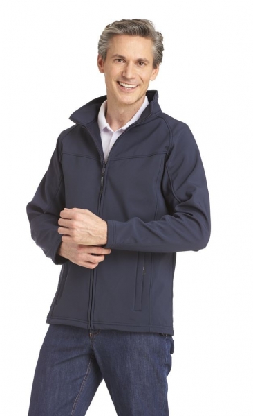 LEIBER-Jobwear, Herren-Softshelljacke, Arbeits-Berufs-Jacke, marine