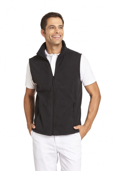 LEIBER-Jobwear, Herren-Fleeceweste, Arbeits-Berufs-Weste, ca. 320g/m², schwarz