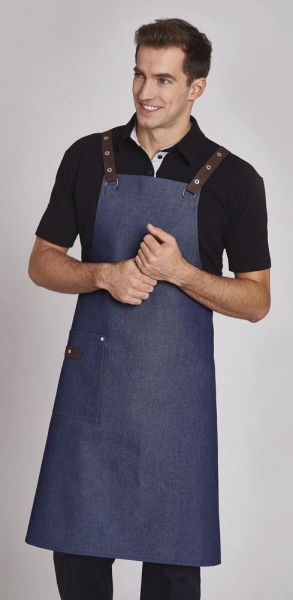 LEIBER-Jobwear, Latzschürze, Gastro-Arbeits-Berufs-Schürze, jeans