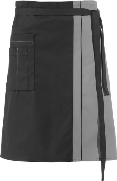 LEIBER-Jobwear, Vorbinder, Arbeits-Berufs-Schrze, ca. 215 g/m, schwarz/silbergrau