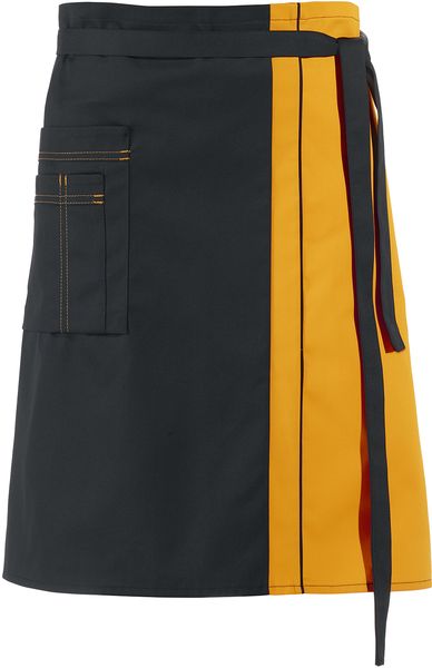 LEIBER-Jobwear, Vorbinder, Gastro-Arbeits-Berufs-Schrze, ca. 215 g/m, schwarz/sun