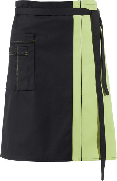 LEIBER-Jobwear, Vorbinder, Gastro-Arbeits-Berufs-Schrze, ca. 215 g/m, schwarz/hellgrn