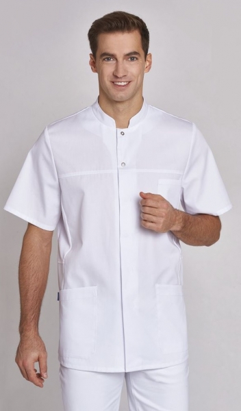 LEIBER-Jobwear, Herrenkasack, Arbeits-Berufs-Kasack, kurzarm, weiss
