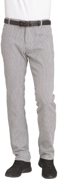 LEIBER-Jobwear, Kochhose, Damen und Herren, ca. 230 g/qm Jeansform, schwarz/wei-pepita