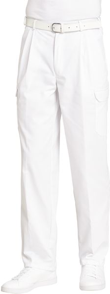 LEIBER-Jobwear, Herren-Arbeits-Berufs-Hose, Bundhose, 250 g, wei