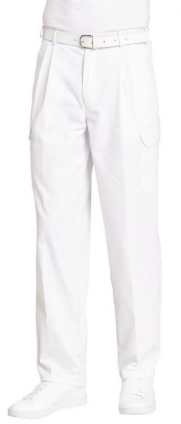 LEIBER-Jobwear, Herren-Arbeits-Berufs-Hose, Bundhose, 250 g, wei