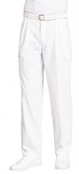 LEIBER-Jobwear, Herren-Arbeits-Berufs-Hose, Bundhose, 250 g, wei