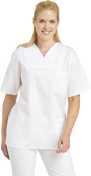 LEIBER-Jobwear, Schlupfjacke, Arbeits-Berufs-Jacke, Damen und Herren, 1/2 Arm, weiß