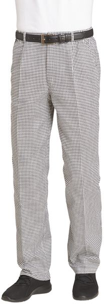 LEIBER-Jobwear, Kochhose, Bäckerhose, Damen und Herren, ca. 260 g/qm, schwarz/weiss-pepita
