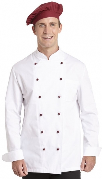 LEIBER-Jobwear, Kochjacke fr Damen und Herren, 1/1 Arm, wei