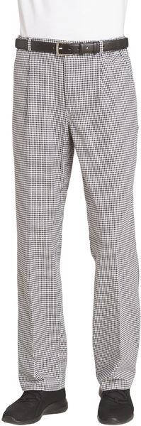 LEIBER-Jobwear, Kochhose, Bckerhose, ca. 230 g/qm, schwarz/weiss-pepita