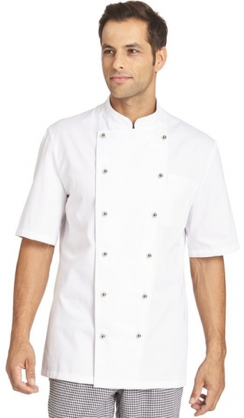 LEIBER-Jobwear, Kochjacke fr Damen und Herren, 1/2 Arm, Gr. 42-64, wei