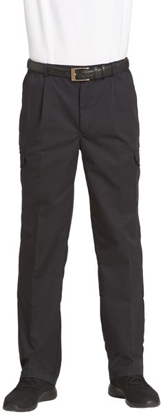 LEIBER-Jobwear, Herren-Arbeits-Berufs-Hose, Cargohose, 215 g, schwarz