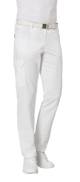 LEIBER-Jobwear, Herren-Arbeits-Berufs-Hose, Bundhose, 210 g/m, wei