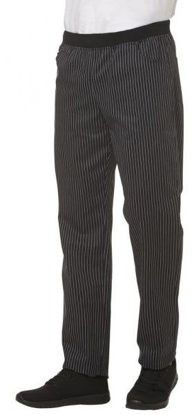 LEIBER-Jobwear, Herren-Arbeits-Berufs-Hose, Schlupfhose, 200 g/m, schwarz/wei