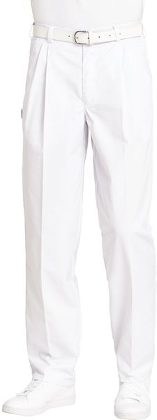 LEIBER-Jobwear, Herren-Arbeits-Berufs-Hose, Bundhose, 215 g, wei