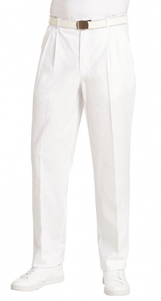 LEIBER-Jobwear, Herren-Arbeits-Berufs-Hose, Bundhose, 215 g, wei