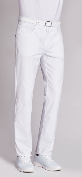 LEIBER-Jobwear, Herren-Arbeits-Berufs-Jeans, Jeanshose, wei