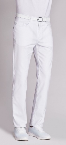 LEIBER-Jobwear, Herren-Arbeits-Berufs-Jeans, Jeanshose, wei